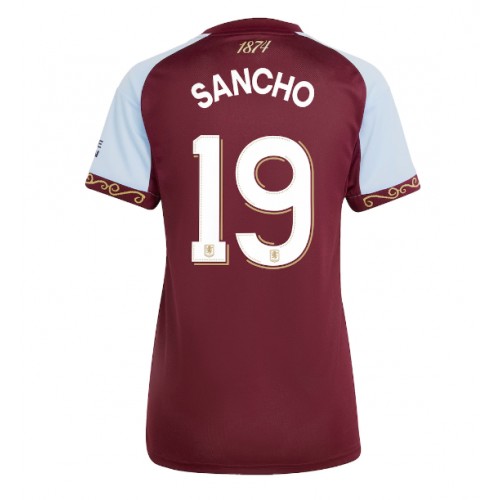 Aston Villa Jadon Sancho #19 Hemmatröja Kvinnor 2025-26 Kortärmad Aston Villa Jadon Sancho #19 Hemmatröja Kvinnor 2025-26 Kortärmad
